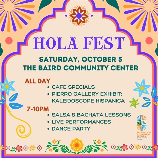 Hola Fest on Saturday, October 5th at the Baird Community Center