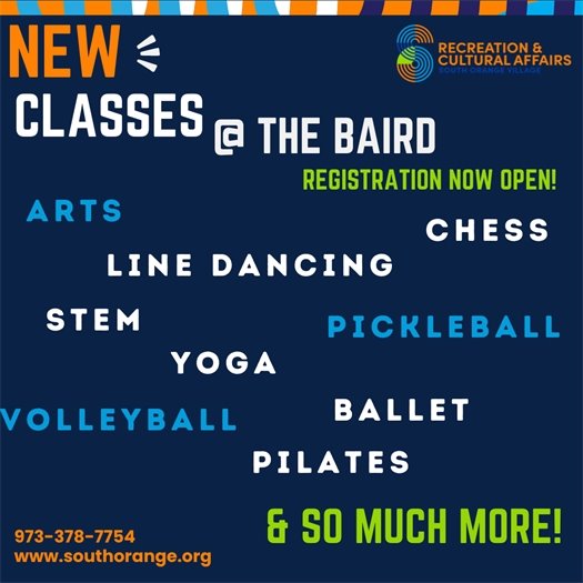 New Classes at the Baird, registration is now open!