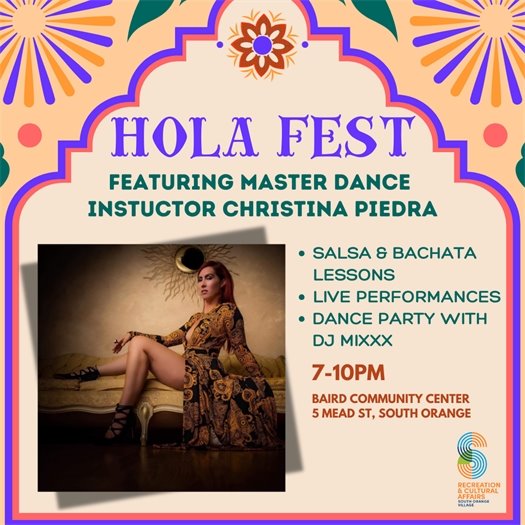 Hola Fest on Oct. 1st with Master Dance Instructor Christina Pieda from 7-10pm