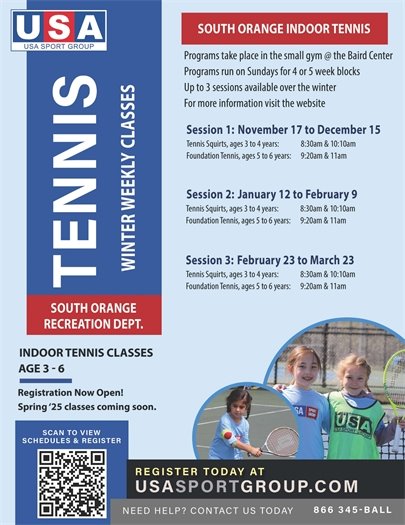 USA Sports Group Tennis Winter Weekly Classes