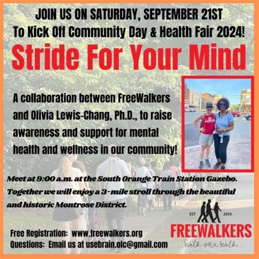 Stride for Your Mind on Saturday September 21st